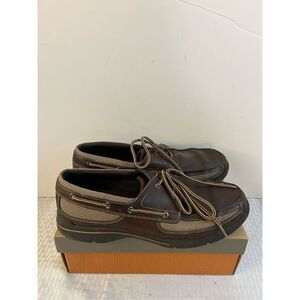 Rockport xcs loafers laces‎ shoes size 12 brown casual slip ons